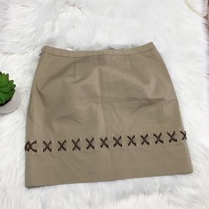 MICHEAL Micheal Kors nude skirt criss cross hem